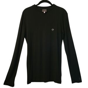 Versace Jeans Couture Wool Blend Black Long Sleeve Crew Neck Sweater Mens S